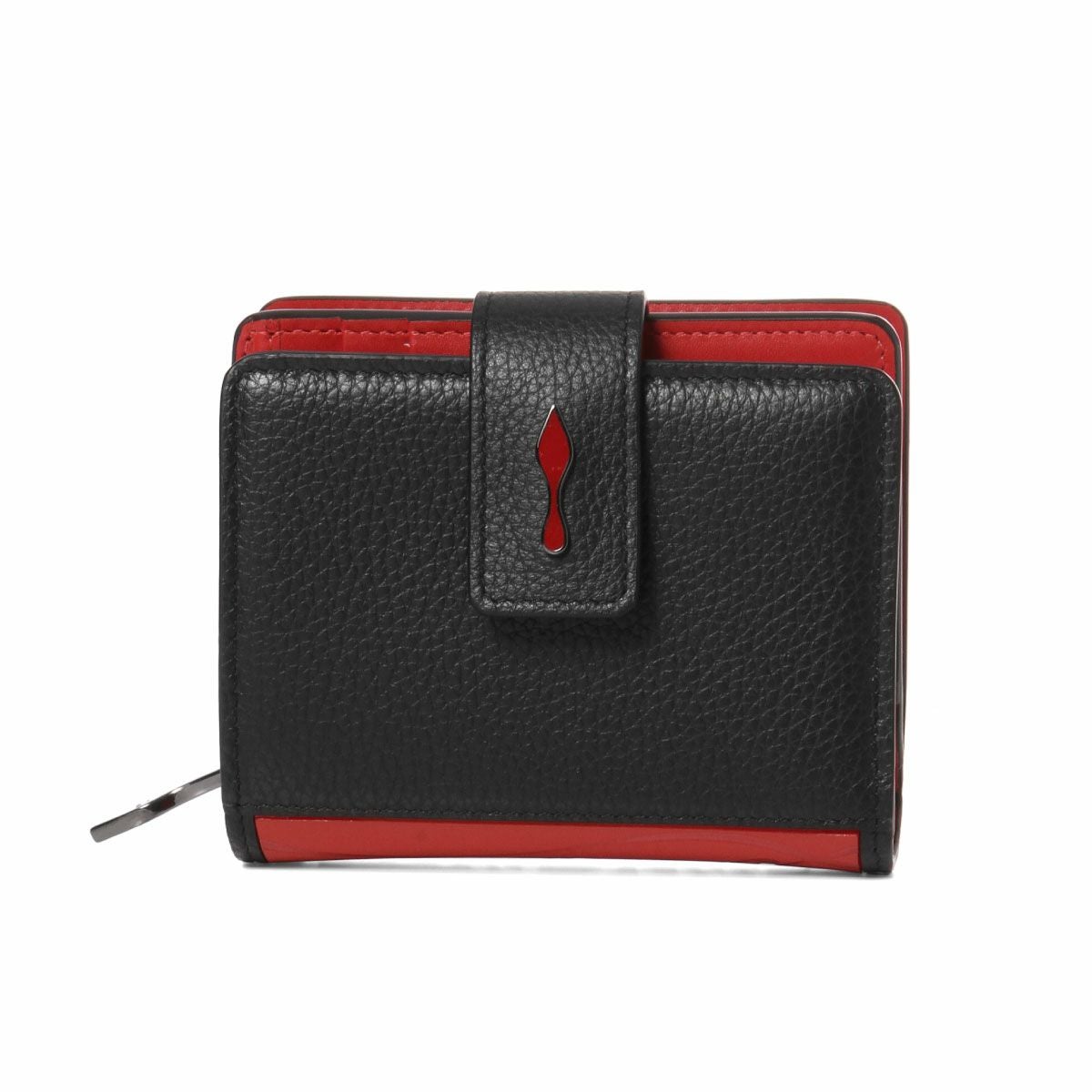 Christian Louboutin 二つ折り財布 赤黒　休日sale 新作】CHRISTIAN LOUBOUTIN メンズ 2つ折り財布 (Christian Louboutin