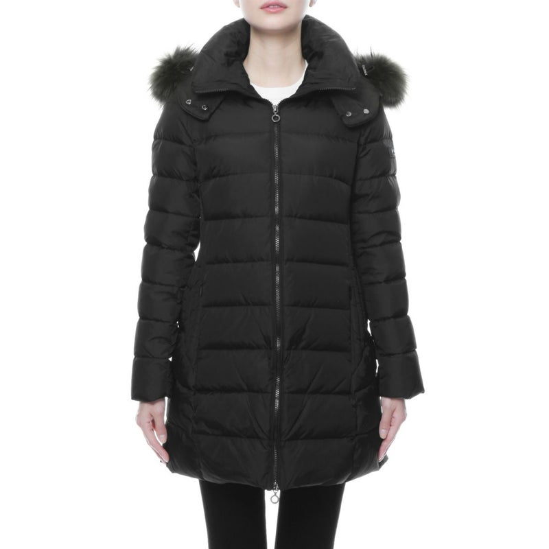 タトラスファー＆フード付 ダウンコート