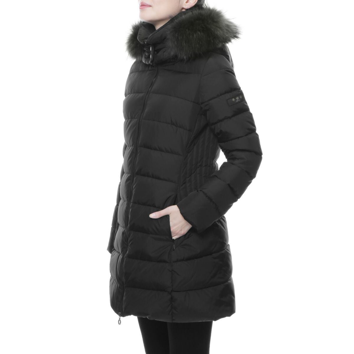 タトラスファー＆フード付 ダウンコート