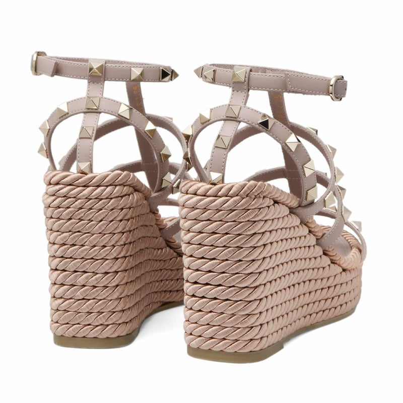 ヴァレンティノ ストラップ付 ウェッジ サンダル