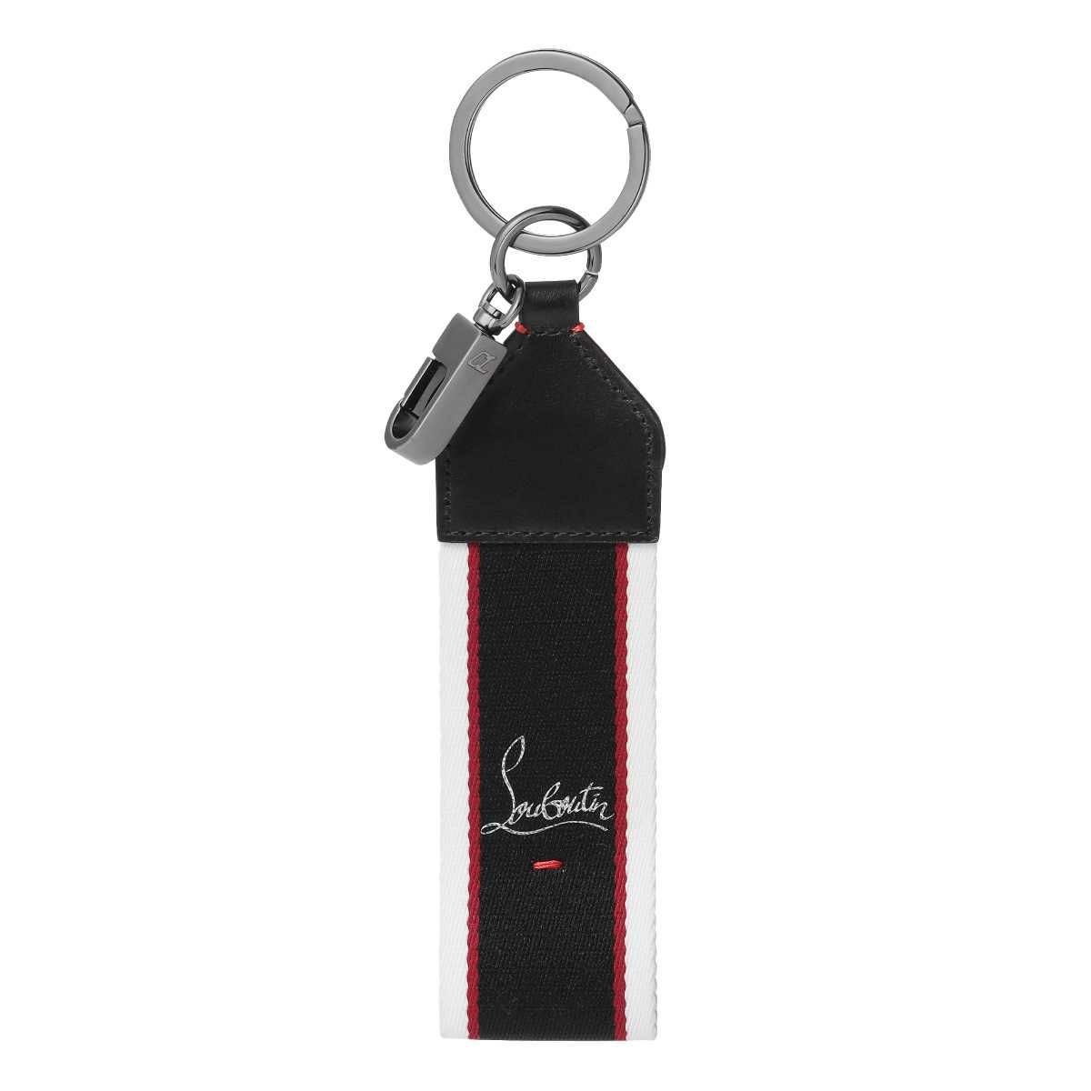 クリスチャンルブタン キーリング バッグチャーム ブラック×レッド Christian Louboutin（クリスチャンルブタン） キーリング Fav Keyring