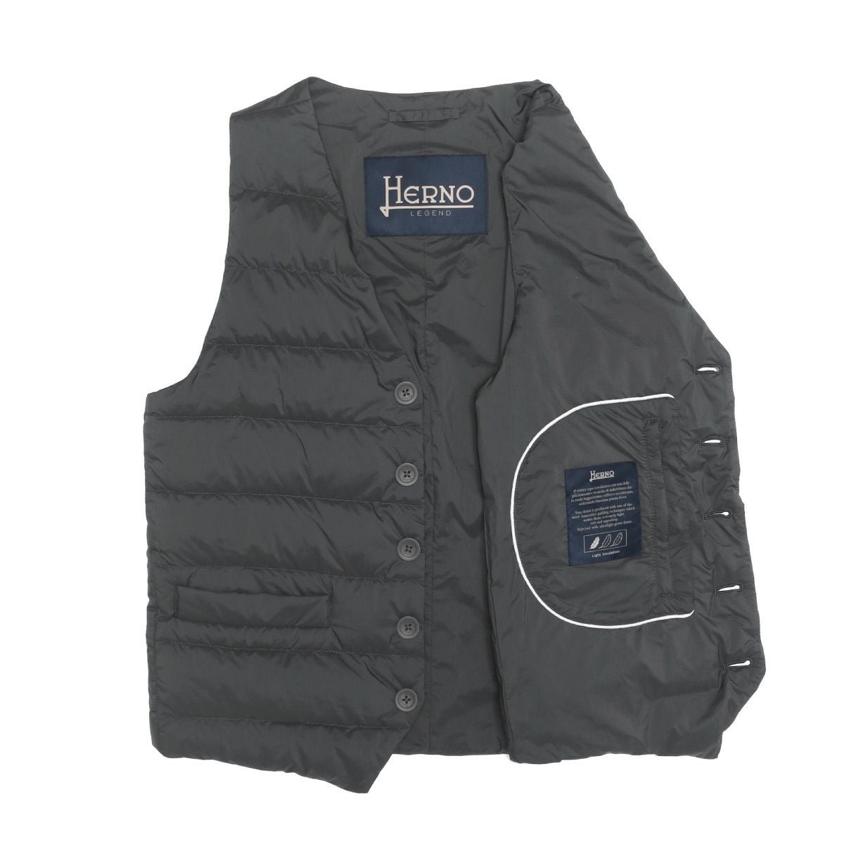 Herno ネイビー ダウンベスト ダブルブレスト HERNO / ヘルノ