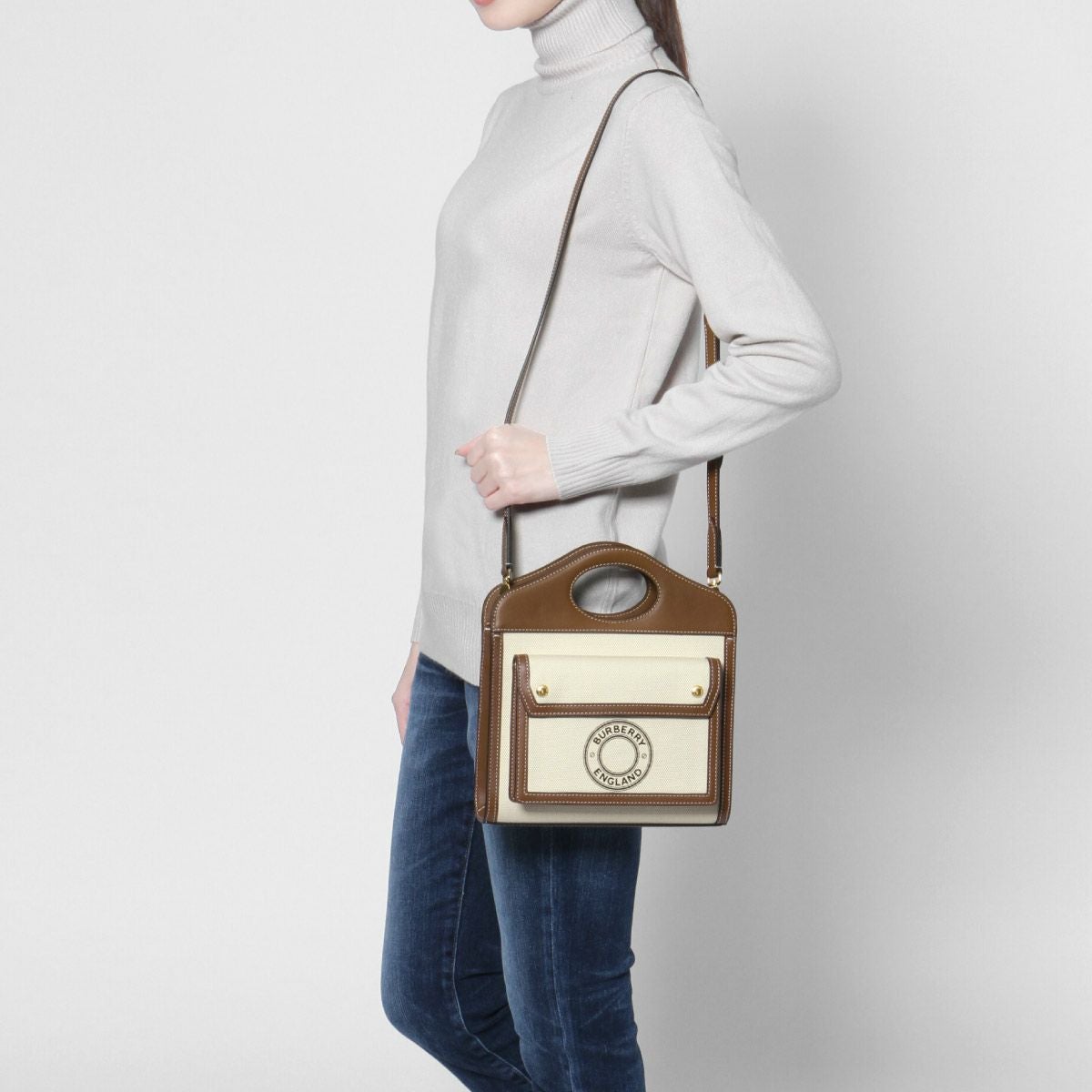 バーバリー ショルダー付 ハンドバッグ ミニ レディース