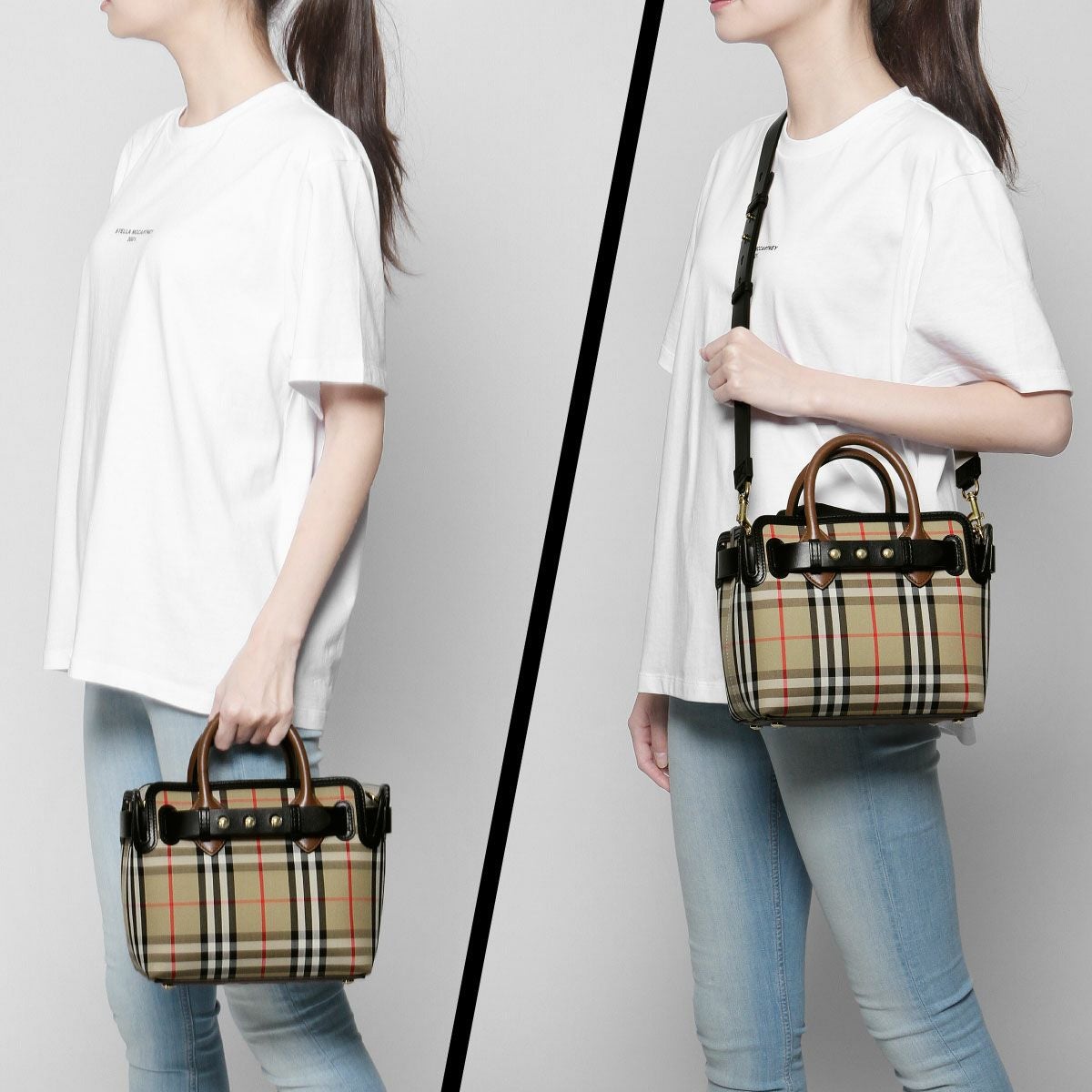 バーバリー ショルダー付 トートバッグ ミニ レディース