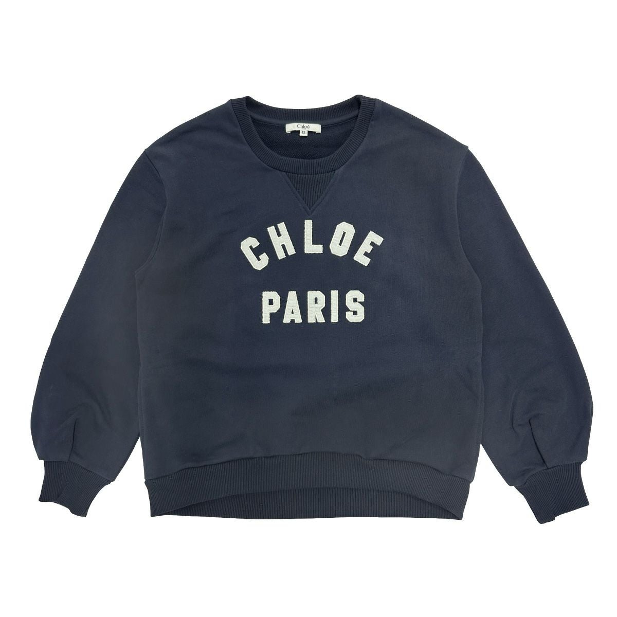 Chloe トップス Chloe クロエ 刺繍レース袖 ハイゲージニットトップス
