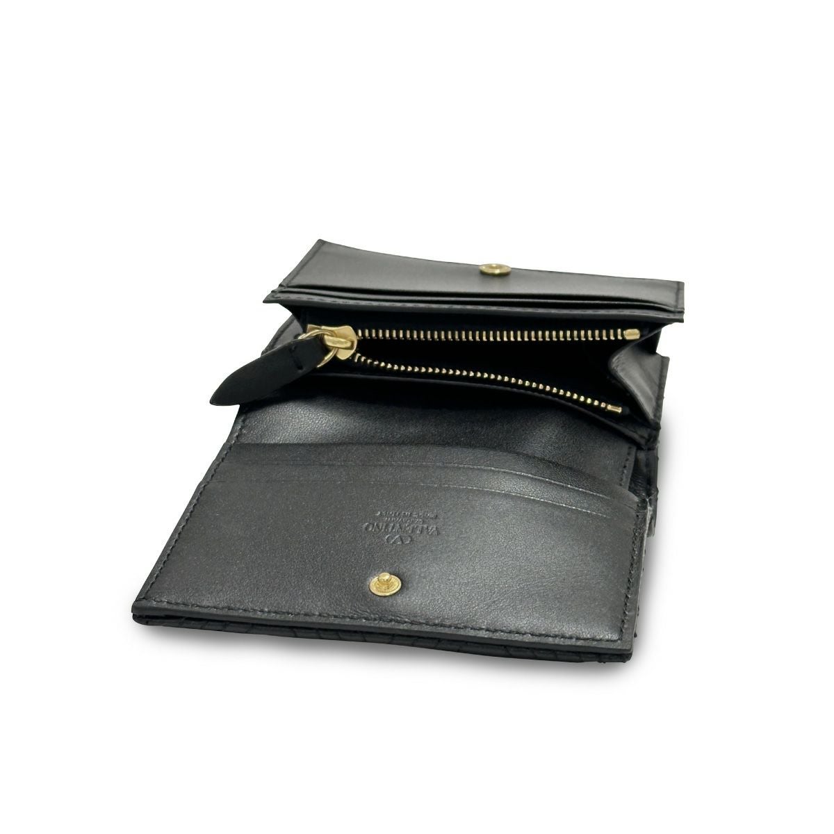 未使用に近い✨　Valentino Garavani 　折り財布　財布　レザー VALENTINO 財布 P0AS4MIC 0NO｜インポートショップDOUBLE（ドゥーブル）