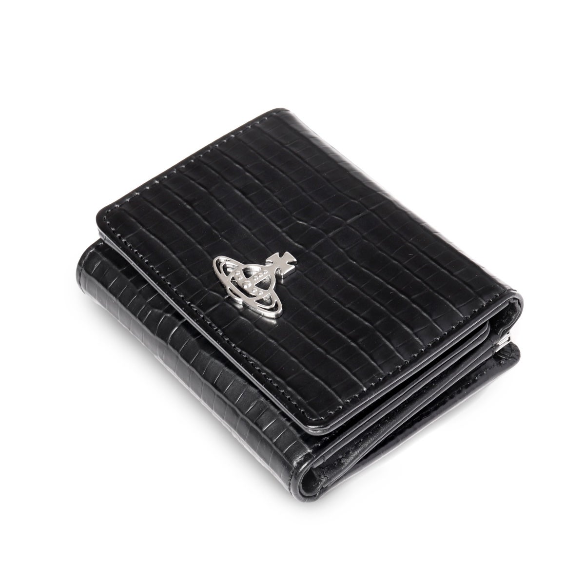 ヴィヴィアンウエストウッド SMALL FRAME WALLET がま口 三つ折り財布 クロコ レディース