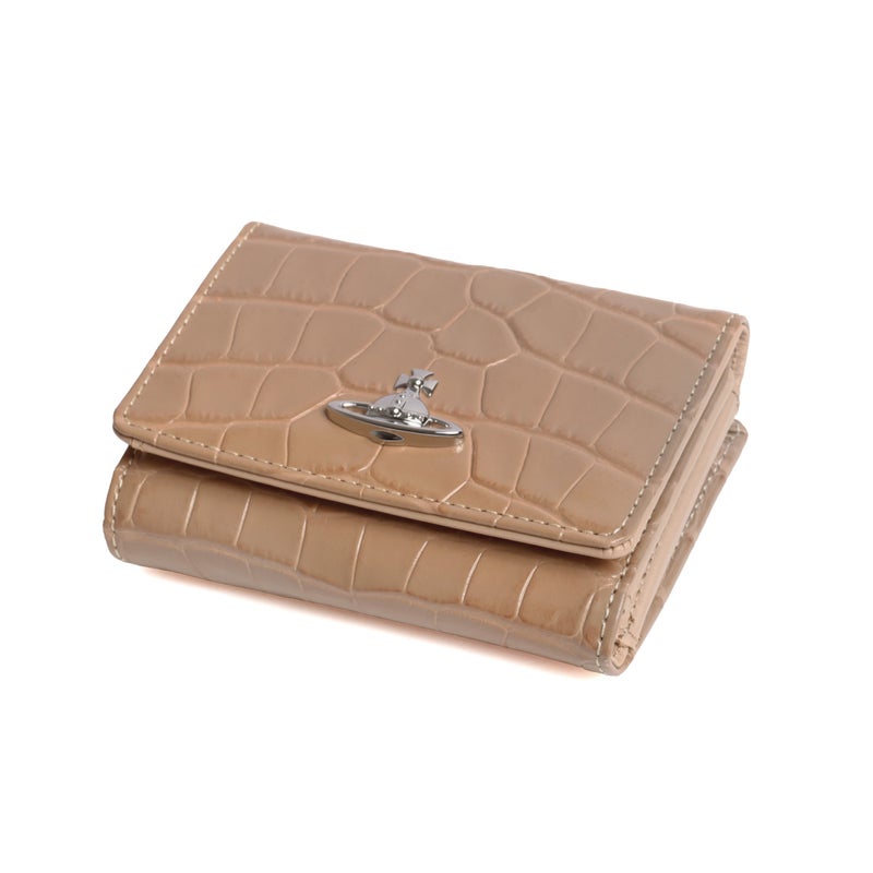 ヴィヴィアンウエストウッド SMALL FRAME WALLET がま口 三つ折り財布 クロコ レディース